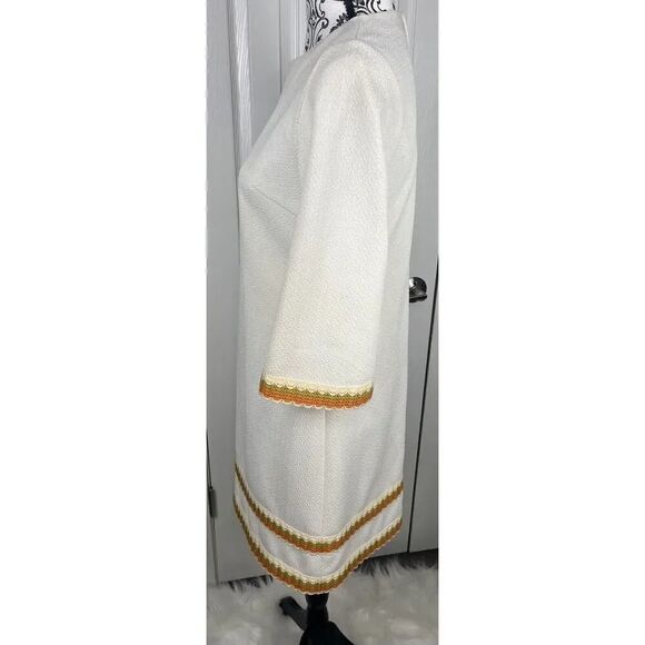 Vintage 1970s Ivory‎ Embroidered Tunic Dress Women’s Size 36/6 - Picture 6 of 9